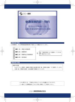 普通保険約款・特約 - ソニー損保トップ