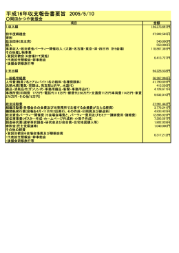 平成16年収支報告書要旨 2005/5/10