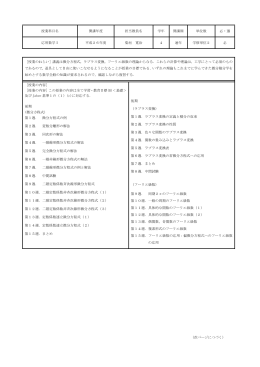 授業科目名 開講年度 担当教員名 学年 開講期 単位数 必・選 応用数学