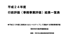 新規事務事業評価結果