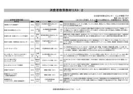 消費者教育教材リスト 2 - 名古屋市消費生活センター