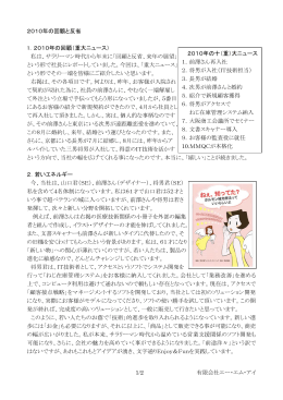 2010年の回顧（重大ニュース）