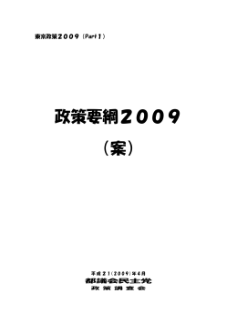 政策要綱2009 （案）