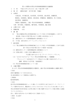 第13期第8回男女共同参画推進懇談会会議要録 1 日 時
