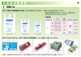 ごみの分別方法