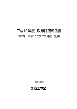 平成16年度 政策評価報告書