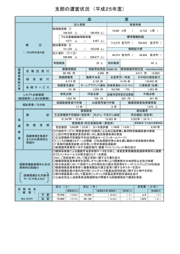 資料1-4 支部の運営状況 （平成25年度）