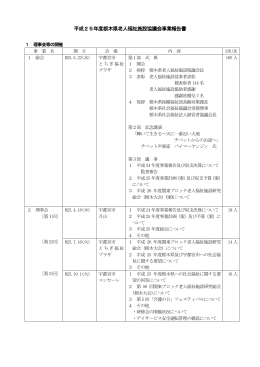 平成25年度栃木県老人福祉施設協議会事業報告書