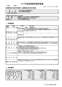 H17年度事務事業評価表