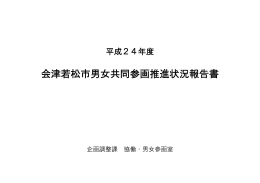 平成24年度男女共同参画推進状況報告書(PDF形式・1