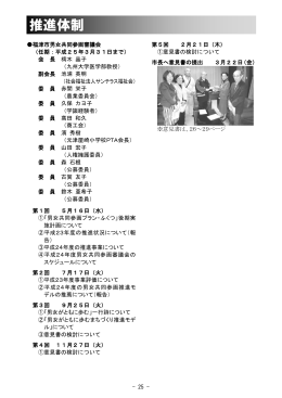 推進体制 - 福津市