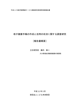 研究報告書概要版