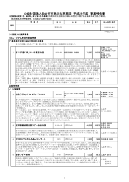 H26 事業報告書 - 仙台市市民文化事業団