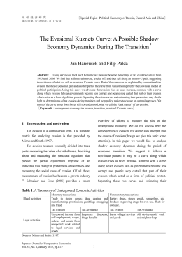 The Evasional Kuznets Curve: A Possible Shadow - cerge-ei
