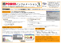 （49）2004年04月号：棚POWER Ver12.00の主な新機能をご紹介。
