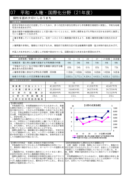 平和・人権・国際化分野の評価票（PDF形式：342KB）