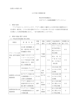 25年度 事業報告書