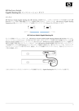 HP ProCurve Switch Gigabit Stacking Kit インストレーション ガイド