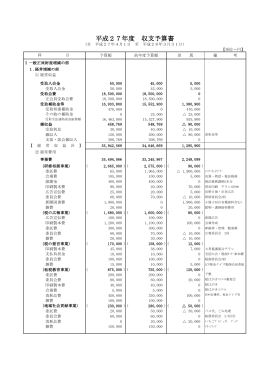 平成27年度 収支予算書