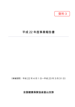 平成22 年度事業報告書について