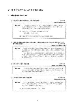 Ⅴ 重点プログラムへの主な取り組み