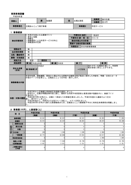 事務事業調書 1 事業概要 2 事業費(千円)、人員推移(人)
