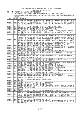 「安全でおいしい水」に関する自由意見（PDF：212KB）