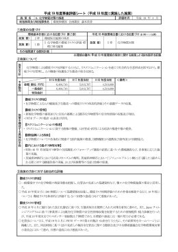平成19 年度事後評価シート（平成18 年度に実施した施策）