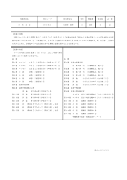 授業科目名 科目コード 担当教官名 学年 開講期 単位数 必・選 日 本 文