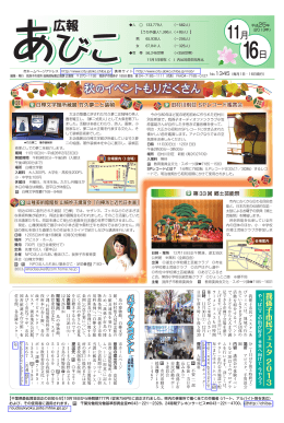 広報あびこ平成25年度11月16日号全ページ（PDF：14124KB）