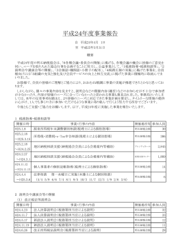 平成24年度事業報告