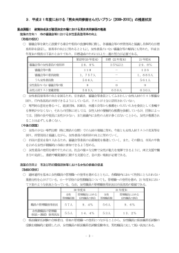 3．平成21年度における「男女共同参画せんだいプラン〔2009