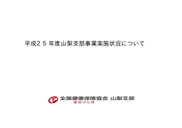 平成25年度山梨支部事業実施状況について
