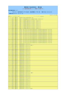 警察行政資料一覧表27.5.29