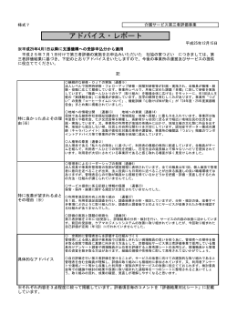 アドバイス・レポート