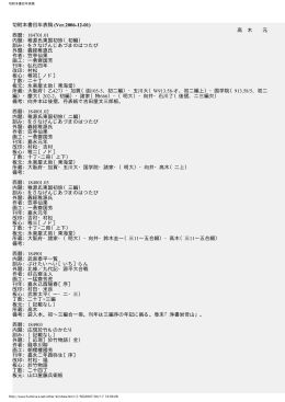 切附本書目年表稿 (Ver.2006-12-01) 高 木 元 西暦