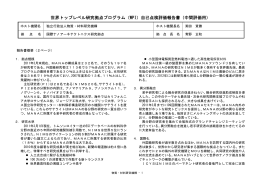 世界トップレベル研究拠点プログラム（WPI）自己点検