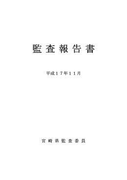 監査報告書・平成17年11月公表分（PDF：45KB）