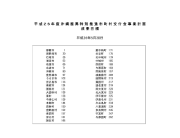01 【那覇市】平成26年度成果目標