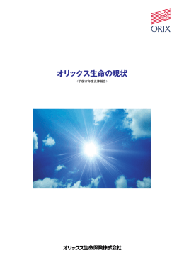 オリックス生命の現状2006(平成17年度決算報告)