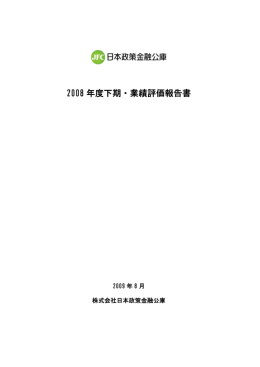 2008年度下期・業績評価報告書(PDF 476KB)