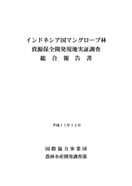 Untitled - JICA報告書PDF版(JICA Report PDF)