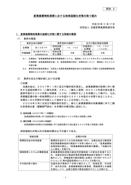産業廃棄物処理業における地球温暖化対策の取り組み 資料 2