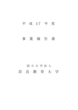 平成17年度事業報告書（PDF）