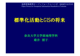 2．「標準化活動とGISの将来」