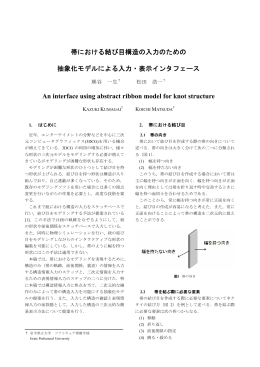帯における結び目構造の入力のための 抽象化モデルによる入力・表示