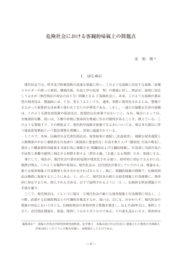 危険社会における客観的帰属上の問題点