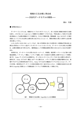 情報の三元分解と再合成 次世代データモデルの開発