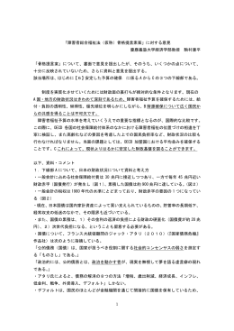 1 「障害者総合福祉法（仮称）骨格提言素案」に対する意見 慶應義塾大学