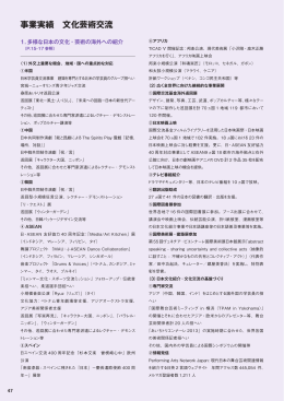 事業実績 文化芸術交流【PDF:521KB】